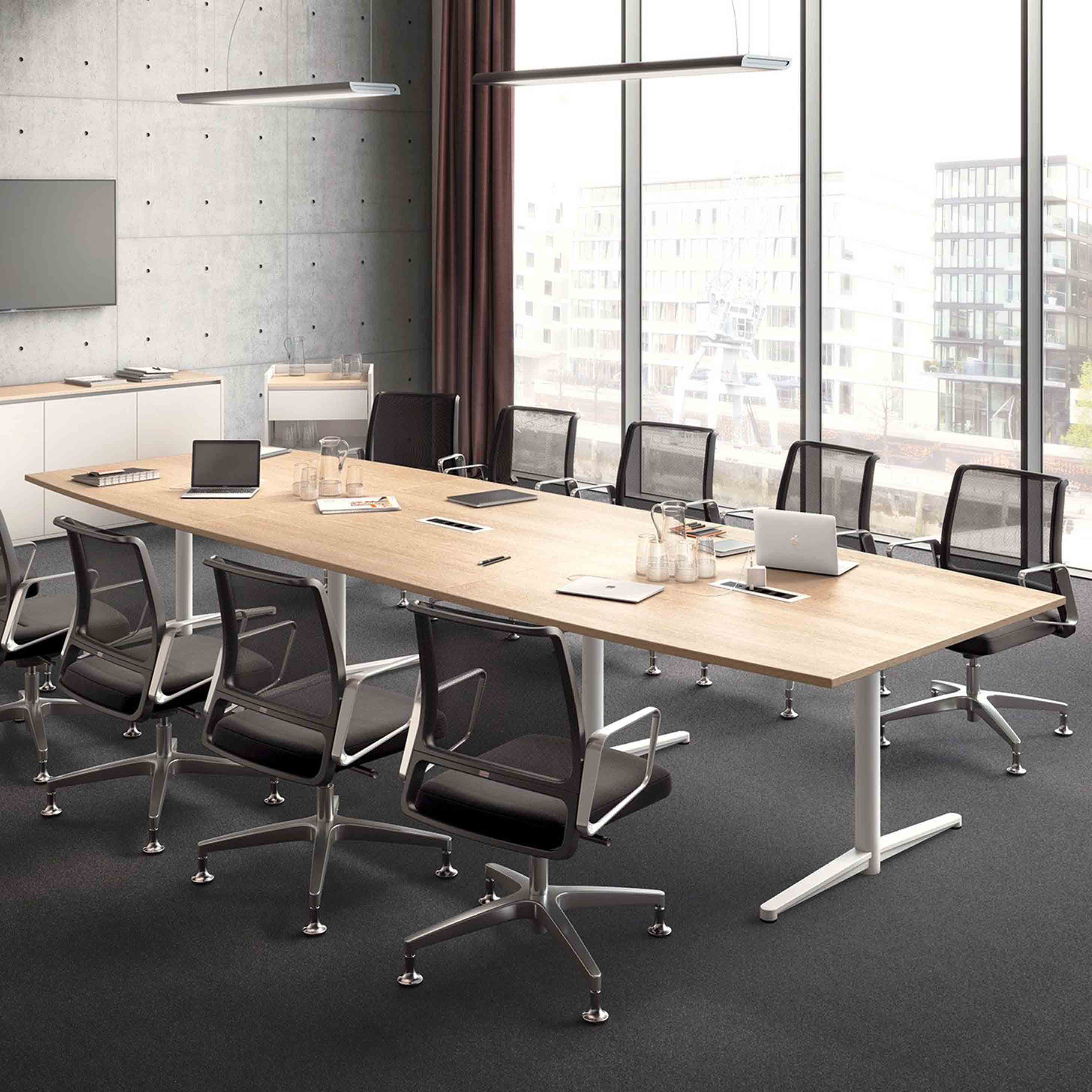 Palmberg vergadertafel Conference Met Blad overstek afbeelding