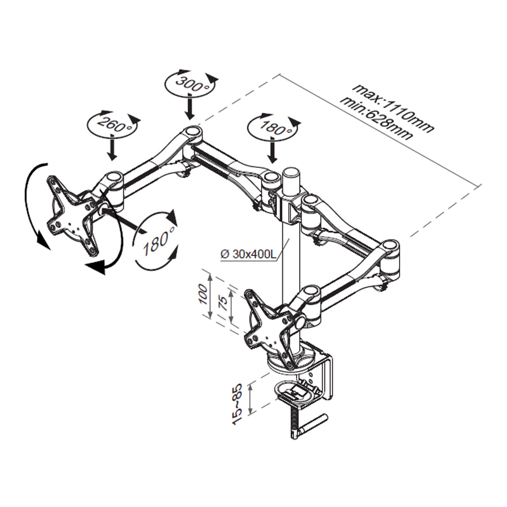 Monitorarm D1030D afbeelding