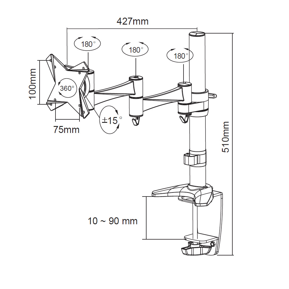 Monitorarm D1330 afbeelding