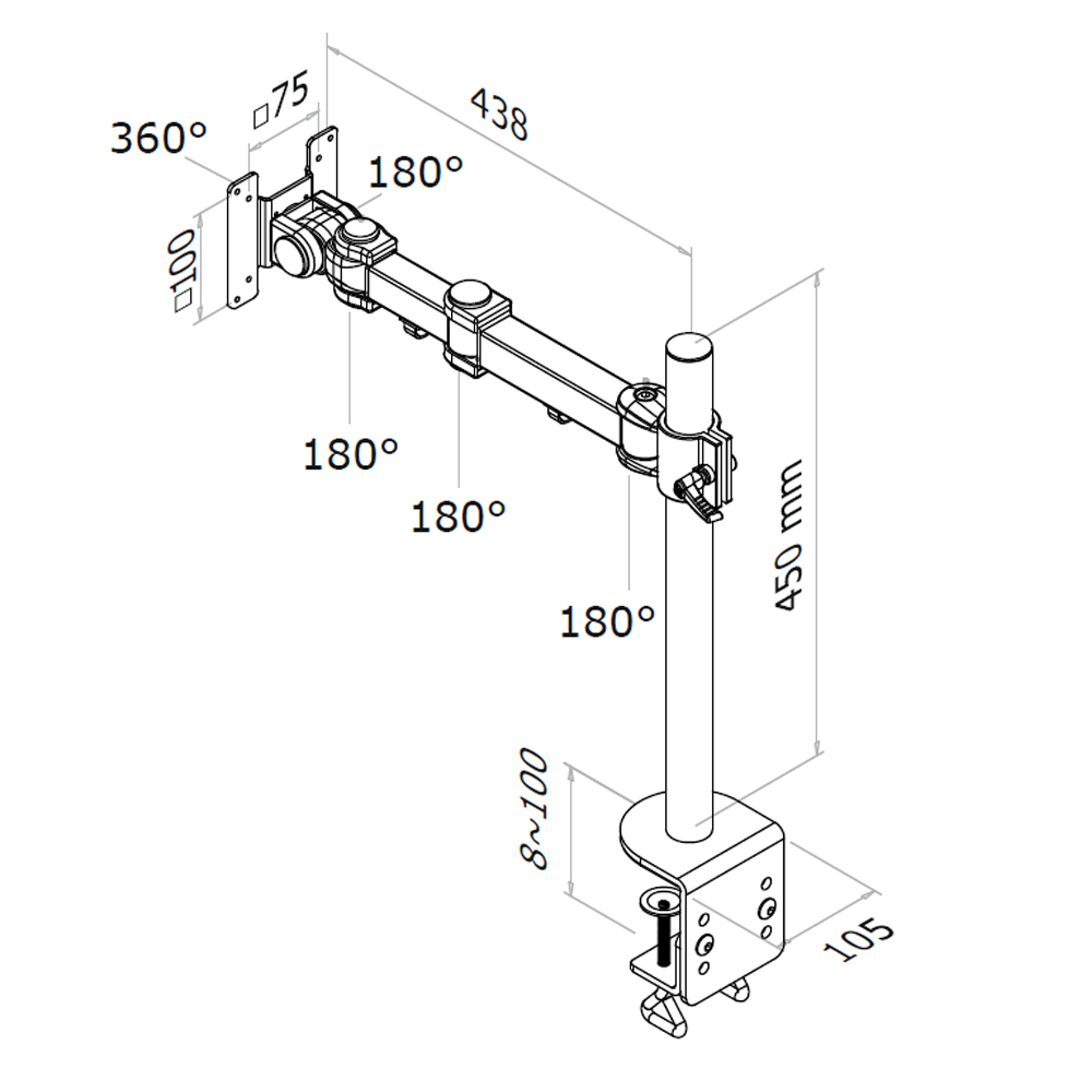 Monitorarm D960 afbeelding