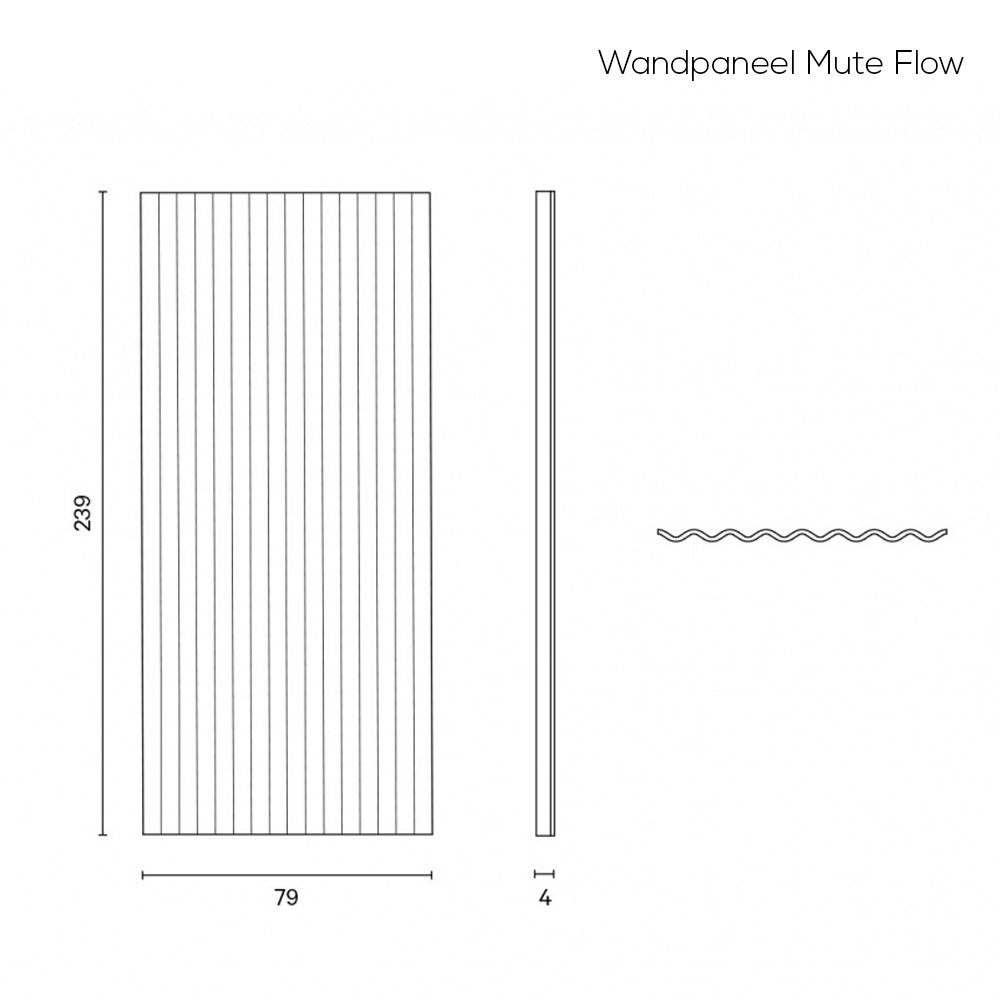 De Vorm wandpaneel Mute Flow afbeelding