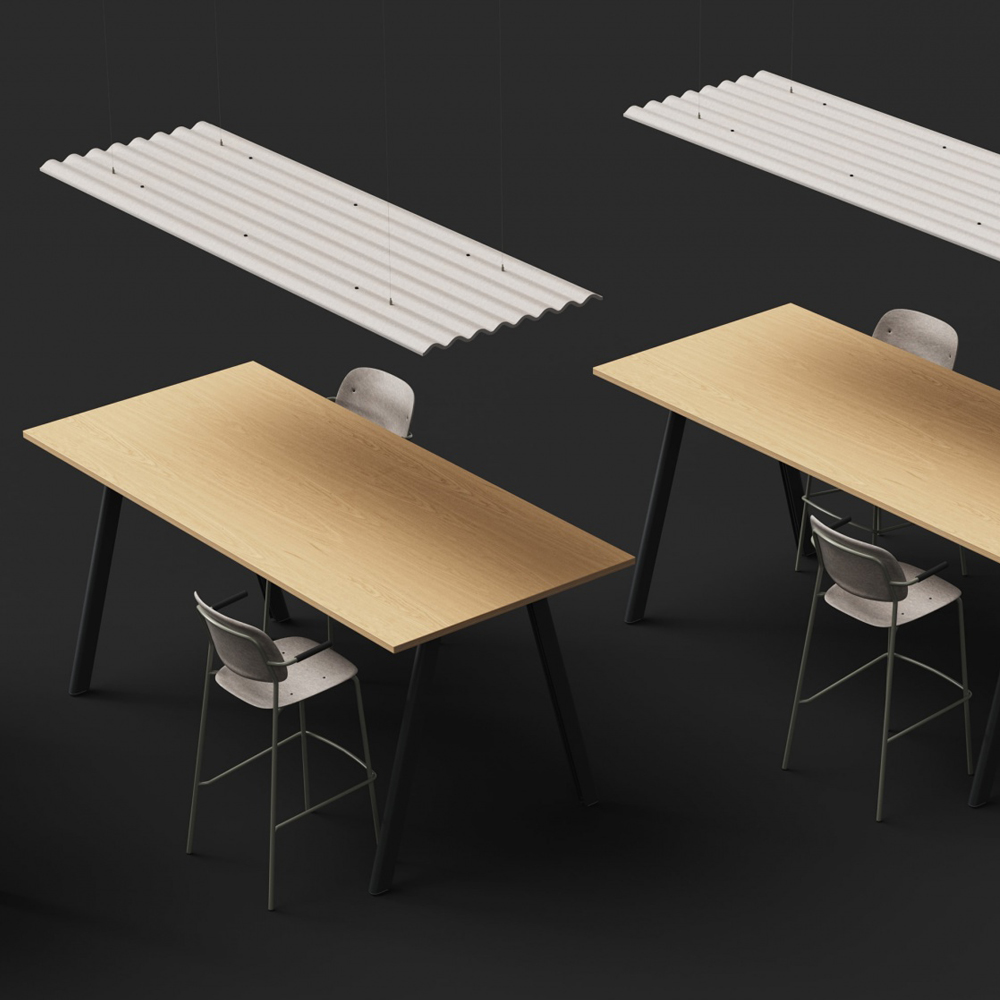 De Vorm plafondpaneel Mute Flow Floating afbeelding