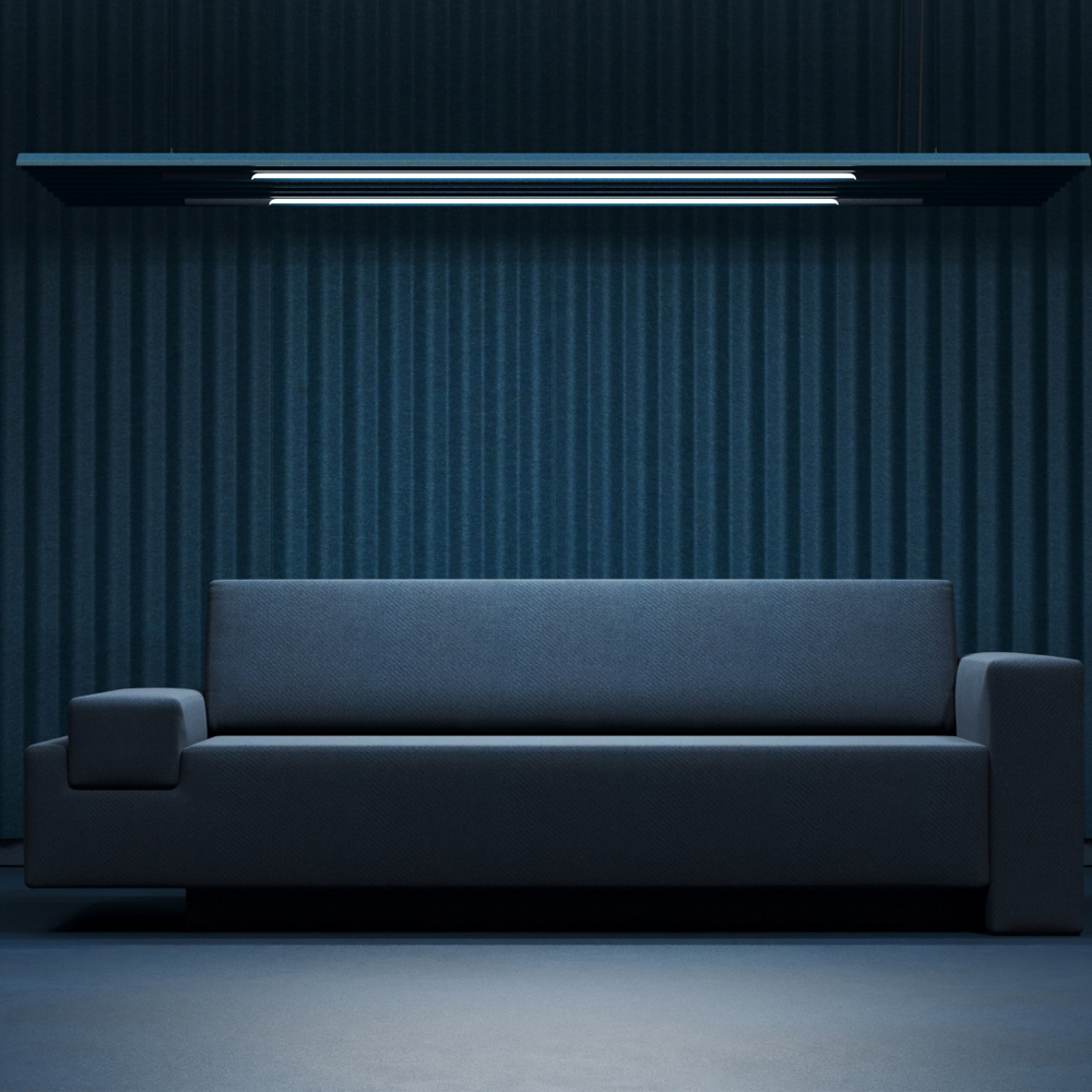 De Vorm plafondpaneel Mute Flow Floating Light afbeelding