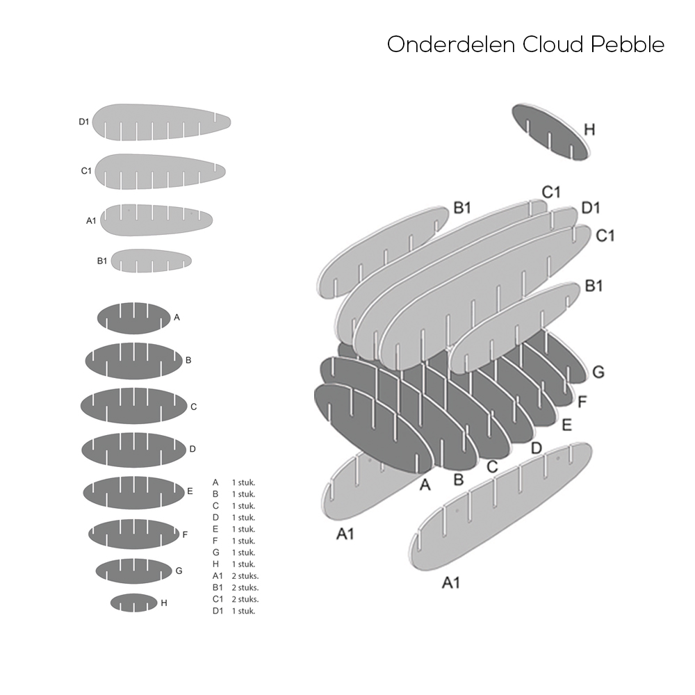 Plafondpaneel Cloud Pebble afbeelding