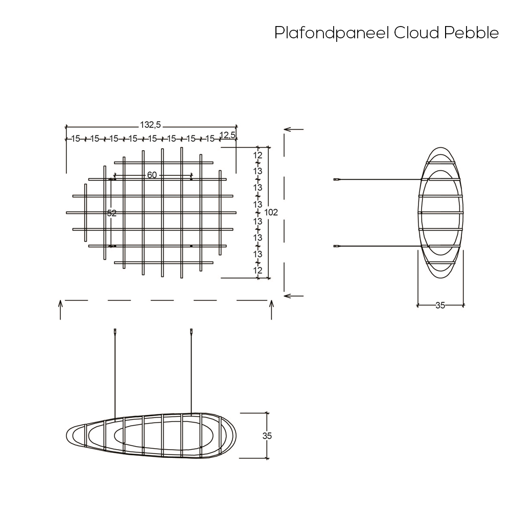 Plafondpaneel Cloud Pebble afbeelding