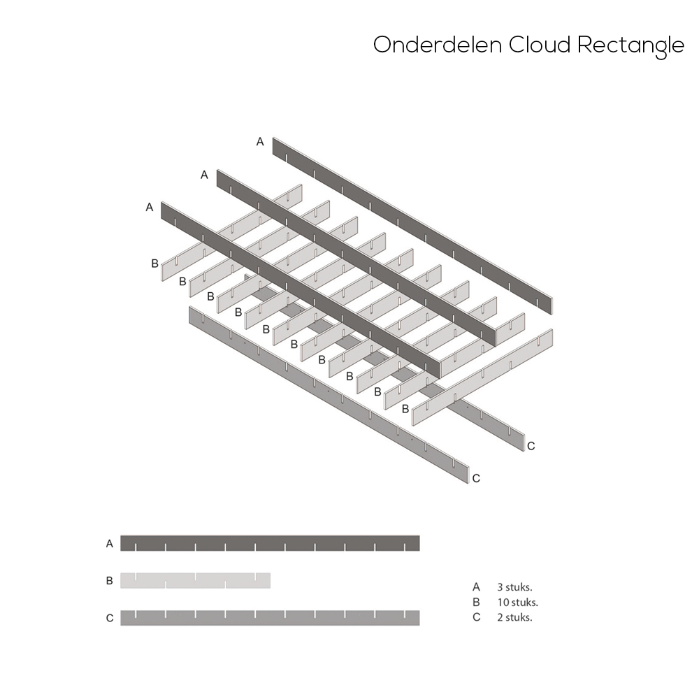 Plafondpaneel Cloud Rectangle afbeelding