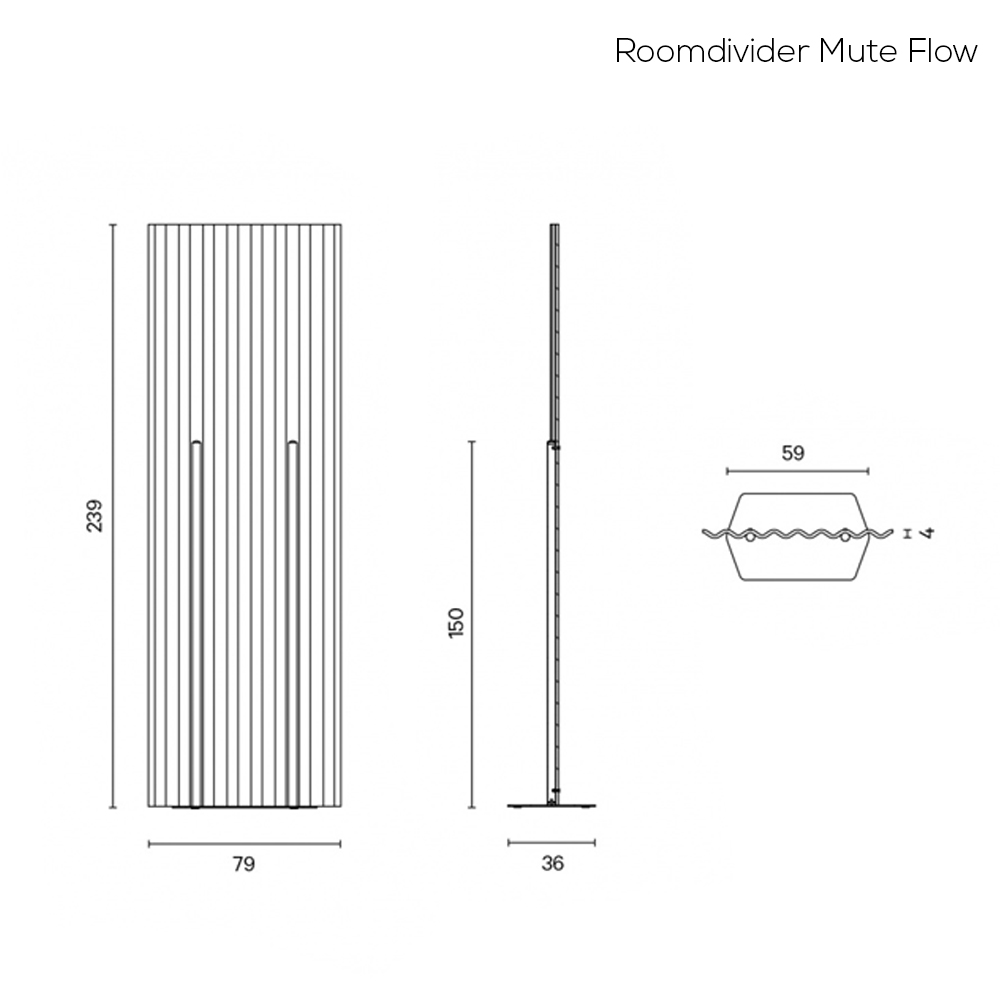 De Vorm roomdivider Mute Flow afbeelding
