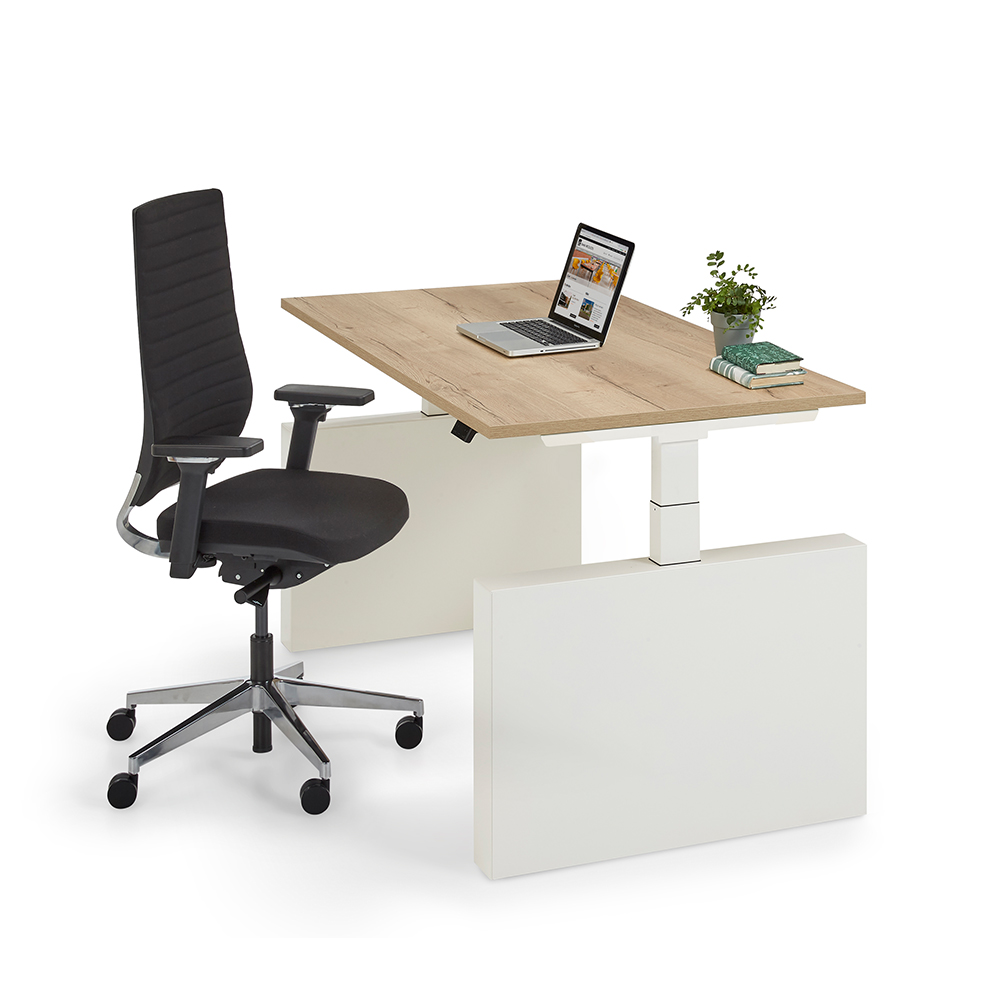 Work Out - Elektrisch zit-sta bureau met wangpoot afbeelding