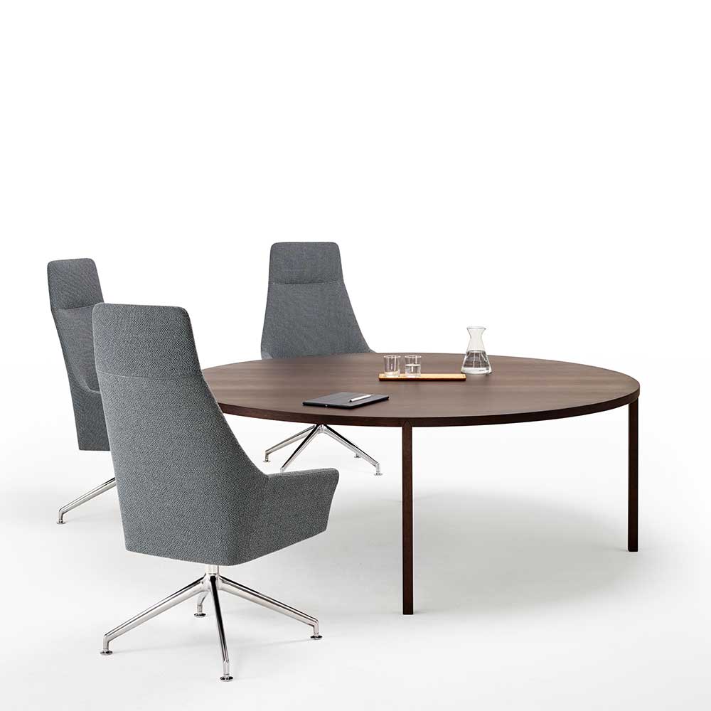 Houten tafel Slim + Round afbeelding